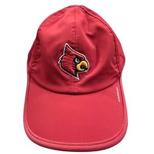 Adidas Louisville Cardinals Baseball Cap Red AEROREADY Adjustable One Size